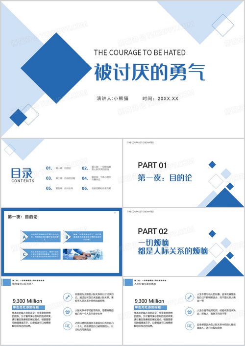 被讨厌的勇气ppt模板下载 熊猫办公